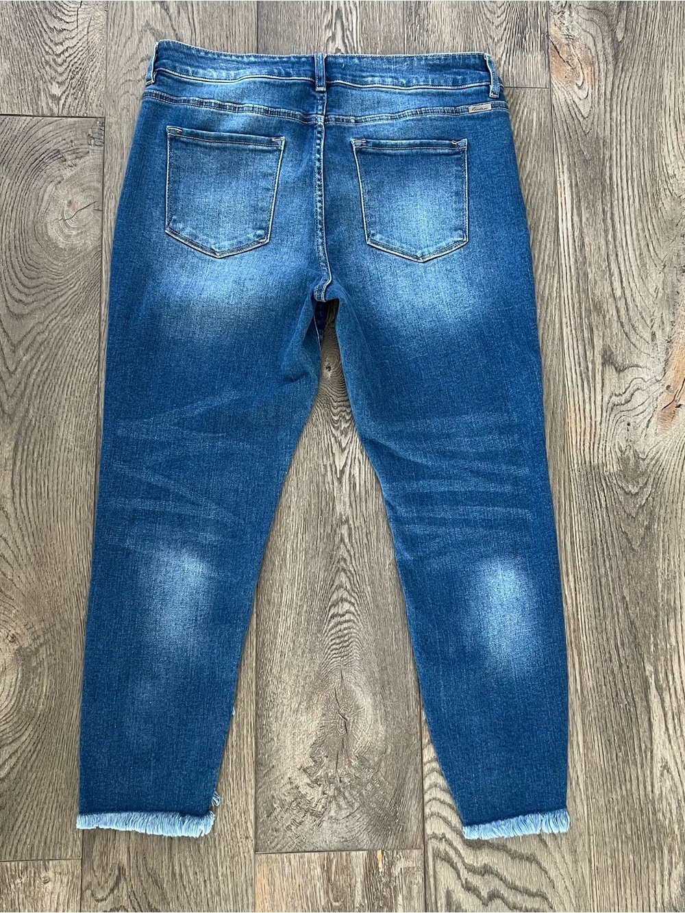 KANCAN Frayed Tulip Step-Hem Skinny Ankle Jeans Size 18 - Picture 4 of 11
